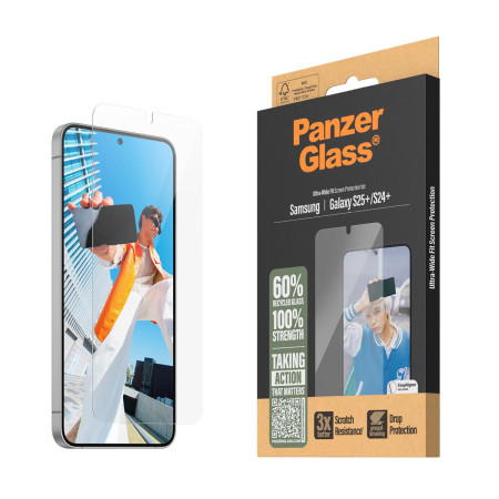 PanzerGlass ekrano apsaugos stiklas Samsung Galaxy S25 Plus Ultra-Platus pritaikymas
