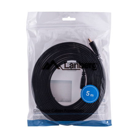 Lanberg HDMI kabelis 5 m (A tipo, juodas)