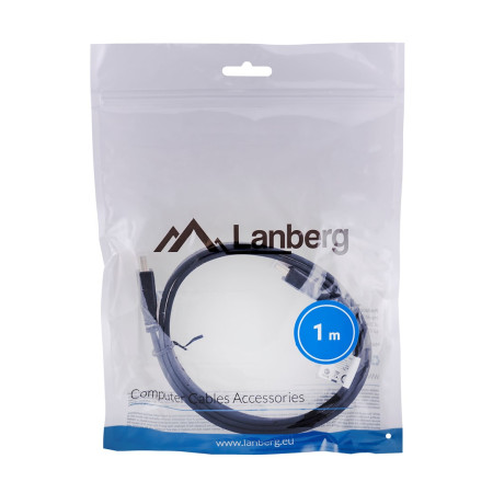 Lanberg HDMI kabelis 1 m (A tipo, juodas)