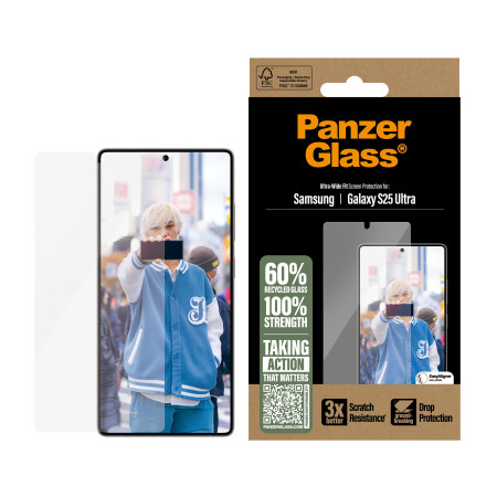 PanzerGlass ® ekrano apsaugos stiklas Samsung Galaxy S25 Ultra | Ultra-Platus pritaikymas