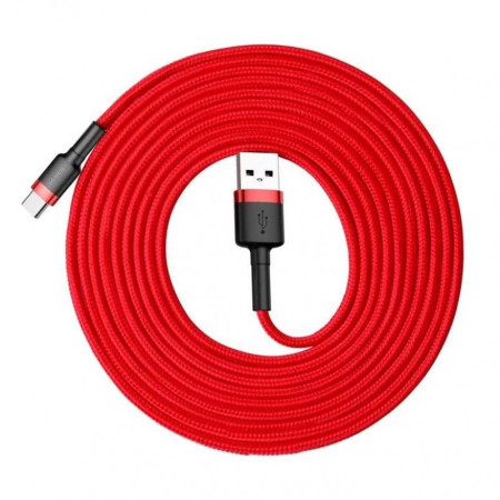 Baseus USB A – USB C laidas 3 m Juoda, Raudona