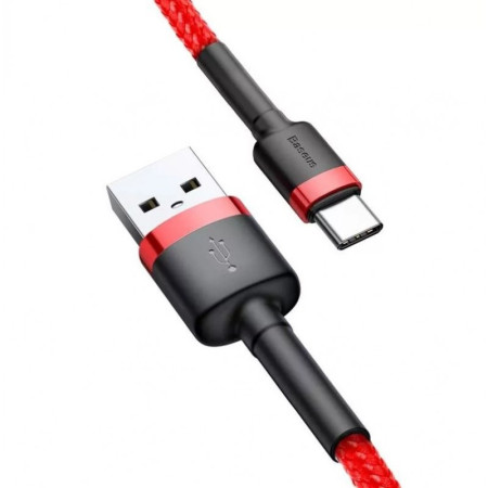 Baseus USB A – USB C laidas 3 m Juoda, Raudona