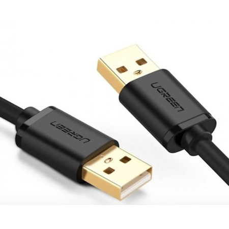 Ugreen USB 2.0 A į A kabelis 2 m Juodas/Auksinis