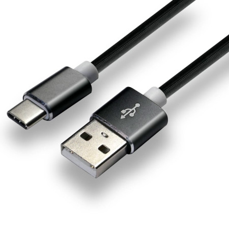 everActive USB-C kabelis 1 m - Juodas, silikoninis, greito įkrovimo palaikymas