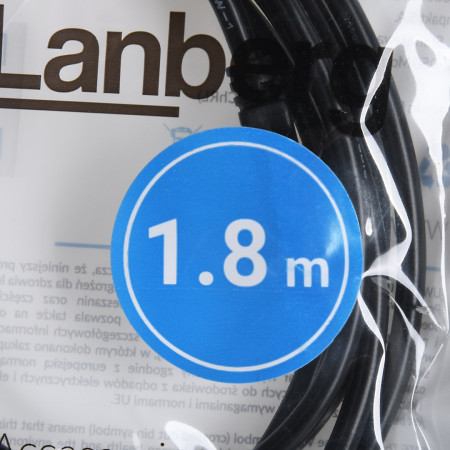 Lanberg USB 2.0 kabelis 1.8 m USB A Juoda
