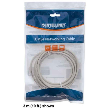 Intellinet 340373 tinklo kabelis Pilkas 1 m Cat6 U/UTP