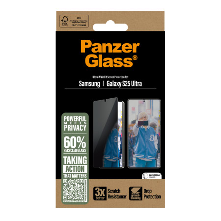 PanzerGlass ® Privatumo ekrano apsauga Samsung Galaxy S25 Ultra | Ultra-Wide Fit