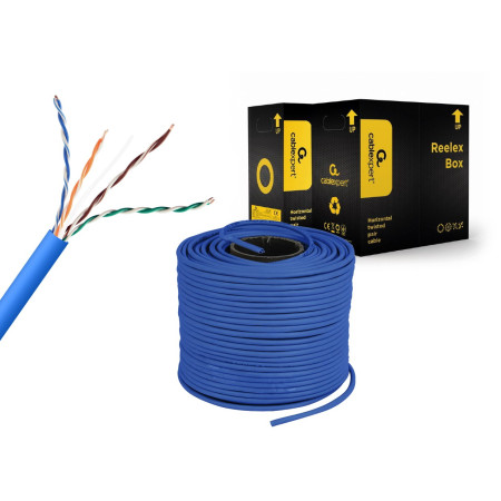Gembird UPC-5004E-SOL-B tinklo kabelis 305m Cat5e U/UTP mėlynas