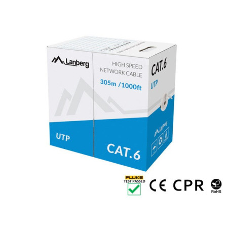 Lanberg CAT.6 UTP kabelis 305m CU pilkas