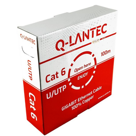 Q-LANTEC U/UTP Cat.6A tinklo kabelis, vytos poros, LSOH