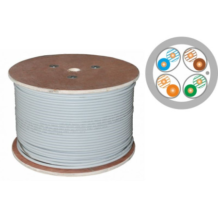 ALANTEC U/FTP cat.6A Dca LSOH kabelis 4x2x23AWG 500m