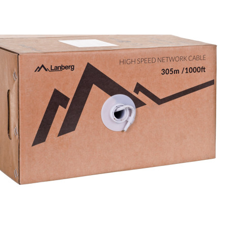 Lanberg LCU6-12CU-0305-S tinklo kabelis 305 m Cat6 U/UTP Pilka