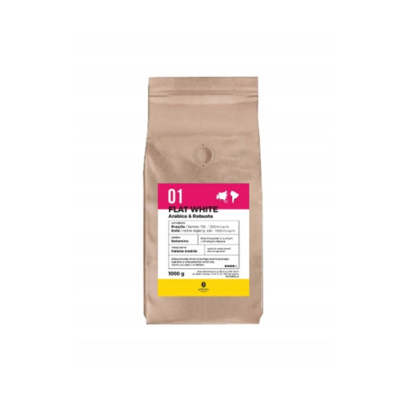 8Grams Flat White Arabica, Robusta skrudinti kavos pupelės, 1 kg