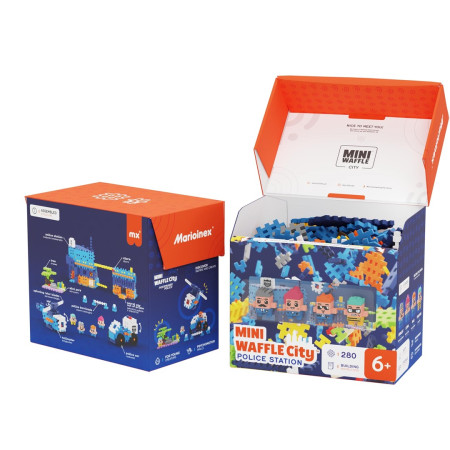 MARIOINEX Mini Vaflių Miesto Policijos Nuovados Statybiniai Blokai, 280 vnt.