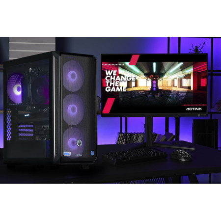 Actina PC Intel® Core™ i5 i5-12600K 32 GB DDR5-SDRAM 1 TB SSD Intel Arc B580 „Midi Tower“ Juoda