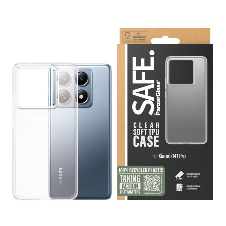 PanzerGlass SAFE. by ® TPU permatomas dėklas Xiaomi 14T Pro