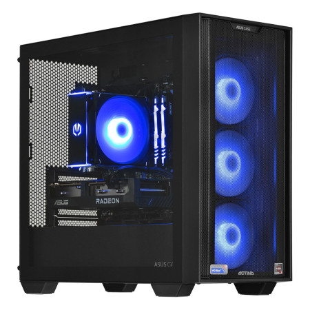 Actina PC su AMD Ryzen™ 5 5600, 16 GB DDR4, 1 TB SSD, AMD Radeon RX 7600, Mini Tower, Juoda