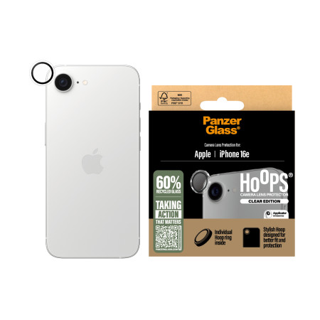 PanzerGlass® Hoops® kameros objektyvo apsaugos skaidri iPhone 16e