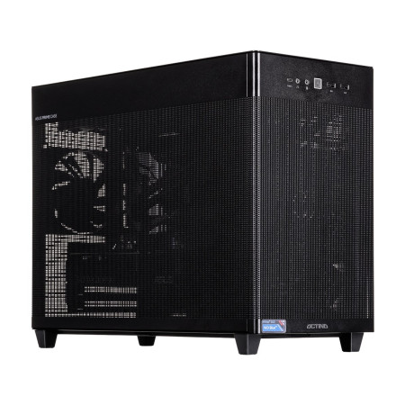 Actina PC su AMD Ryzen™ 7 7800X3D, 32 GB DDR5, 1 TB SSD, NVIDIA GeForce RTX 5070 Ti, Mini Tower, Juoda