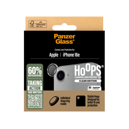 PanzerGlass® Hoops® kameros objektyvo apsaugos skaidri iPhone 16e