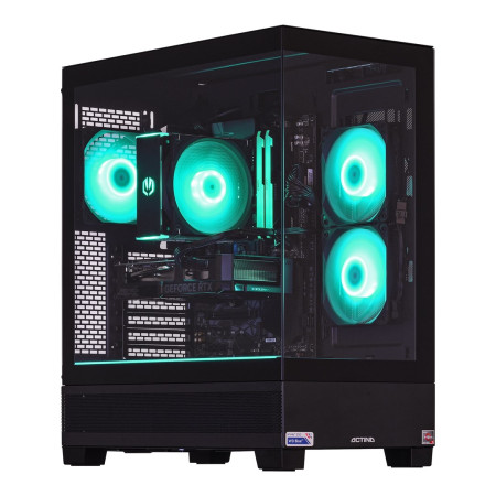 Actina PC su AMD Ryzen™ 5 5600X, 32 GB DDR4, 1 TB SSD, NVIDIA GeForce RTX 5060, Midi Tower, Juoda