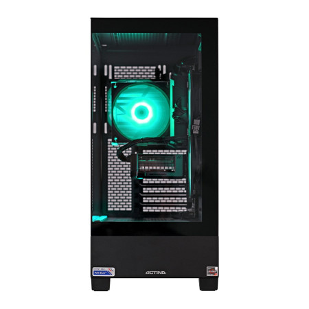 Actina PC AMD Ryzen™ 5 7600, 32 GB DDR5, 1 TB SSD, AMD Radeon RX 7700 XT, Midi Tower, Juoda