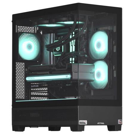 Actina PC su AMD Ryzen™ 7 7800X3D, 32 GB DDR5, 1 TB SSD, AMD Radeon RX 7900 XTX, Midi Tower, Juoda