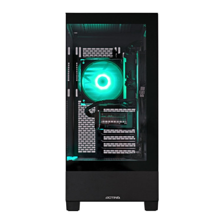 Actina PC su AMD Ryzen™ 7 8700F, 32 GB DDR5, 1 TB SSD, AMD Radeon RX 9070, Midi Tower, Juoda