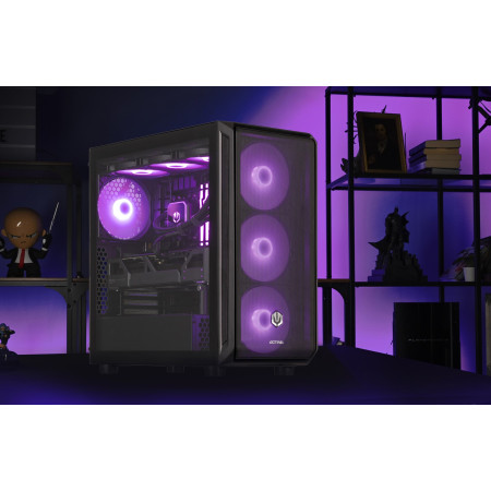 Actina PC su AMD Ryzen™ 9 7900, 32 GB DDR5, 2 TB SSD, AMD Radeon RX 9070, Midi Tower, Juoda