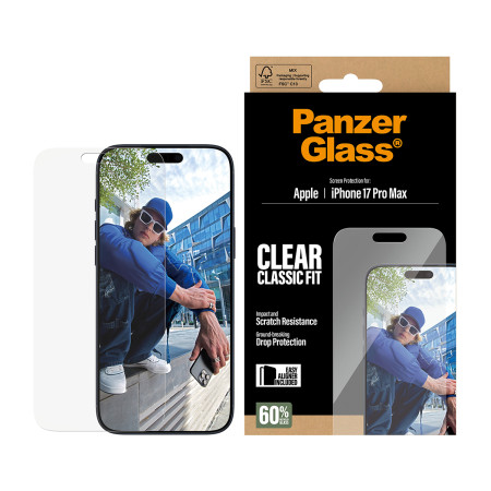 PanzerGlass ® Ekrano apsauga iPhone 17 Pro Max Classic Fit Skaidri