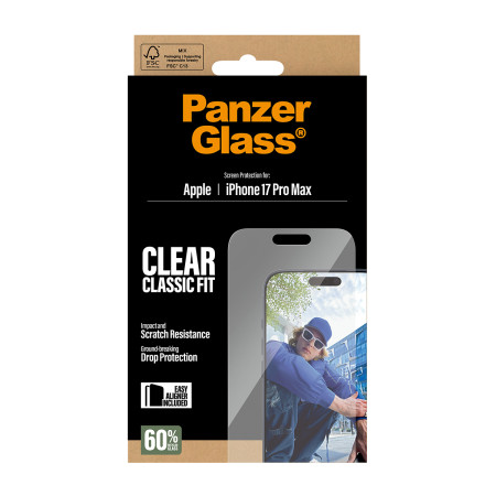 PanzerGlass ® Ekrano apsauga iPhone 17 Pro Max Classic Fit Skaidri