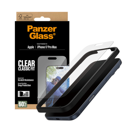 PanzerGlass ® Ekrano apsauga iPhone 17 Pro Max Classic Fit Skaidri