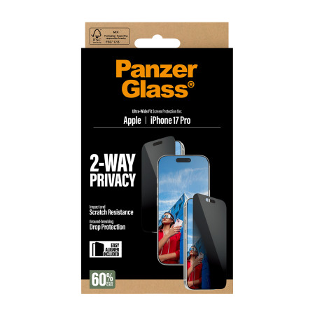 PanzerGlass ® 2-Pusės Privatumo Ekrano Apsauga iPhone 17 Pro