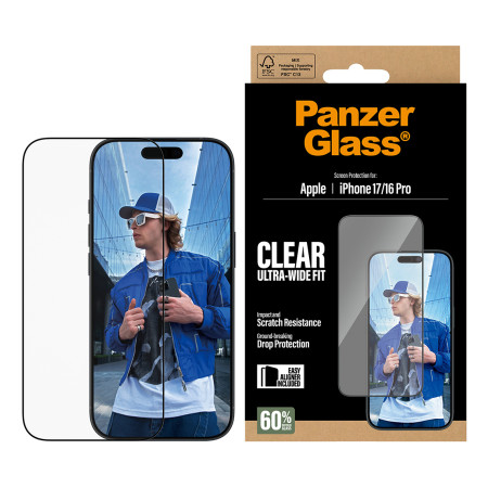 PanzerGlass ® Ekrano Apsauga iPhone 17 | iPhone 16 Pro
