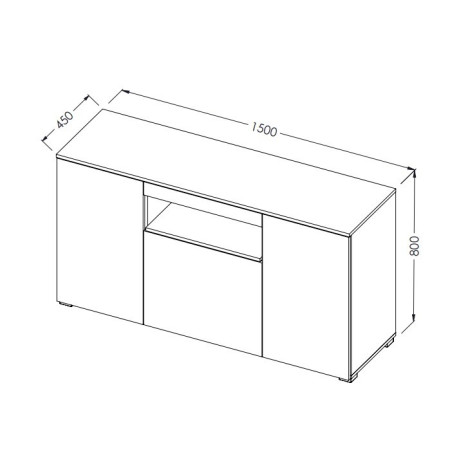 Cama K VIVA BI/BI+S komoda 3 durys