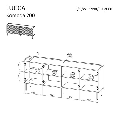 Cama LUCCA 490383 komoda