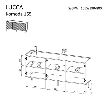 Cama LUCCA 490384 komoda