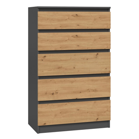 Topeshop M5 ANTRACYT/ARTISAN komoda