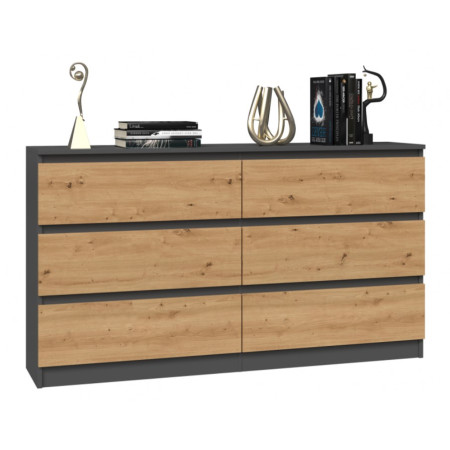 Topeshop M6 140 ANT/ART KPL komoda