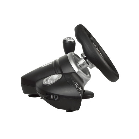 NanoRS RS700 žaidimų valdiklis Juoda, Sidabras USB Vairas