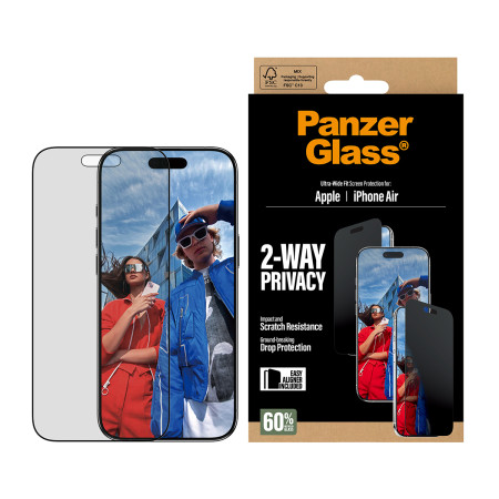 PanzerGlass 2-Pusės Privatumo Ekrano Apsauga iPhone Air