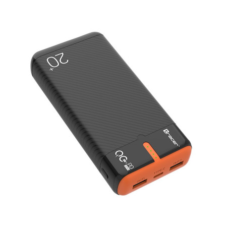 Tracer EnerGen 20000mAh Power Bank Juoda, Oranžinė