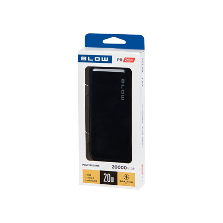 BLOW 20000 mAh QC+PD 20W maitinimo bankas su lightning PB20E
