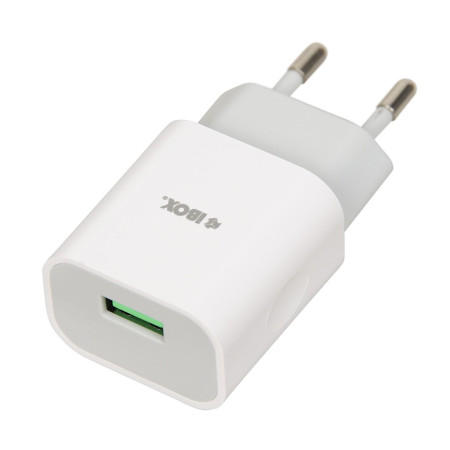iBOX C-41 USB 2A tinklo įkroviklis su microUSB laidu Baltas