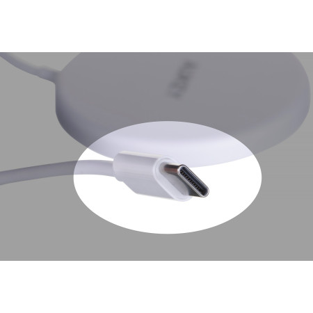 AUKEY Aircore Magnetinis Belaidis Įkroviklis QI USB-C 15W Balta