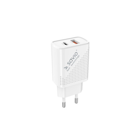 SAVIO LA-05 USB Type A ir Type C greito įkrovimo kabelis 1m