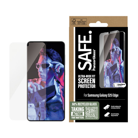 PanzerGlass SAFE. by ® Ekrano apsauga Samsung S25 Edge | Ultra-Wide Fit