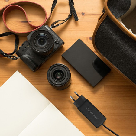 Qoltec 52420 90W GaN itin greitas įkroviklis