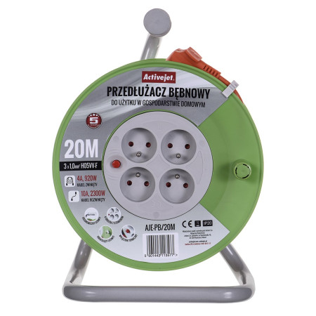 Activejet AJE-PB/20M elektros tinklo ilgintuvas 4 AC išvestis
