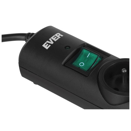 Ever OPTIMA 1.5m elektros tinklo ilgintuvas 6 AC išvestys juoda